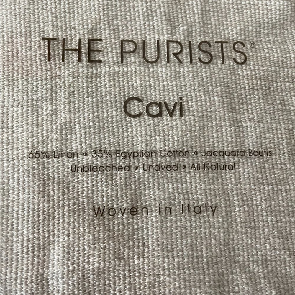 NEW SDH The Purists Cavi Linen Cotton Rustic Pillow Case12x16" Made in Italy